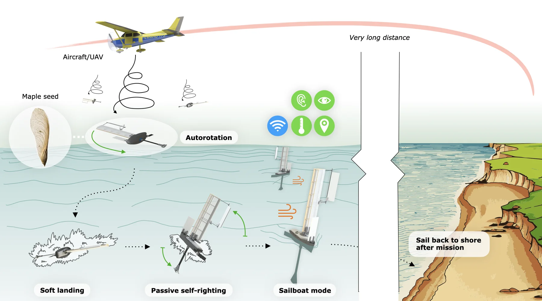 The deployment and sensing concept.