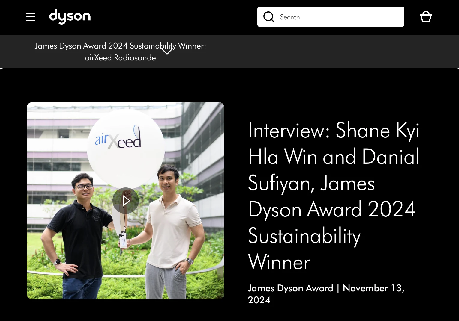 Dyson feature about airXeed
