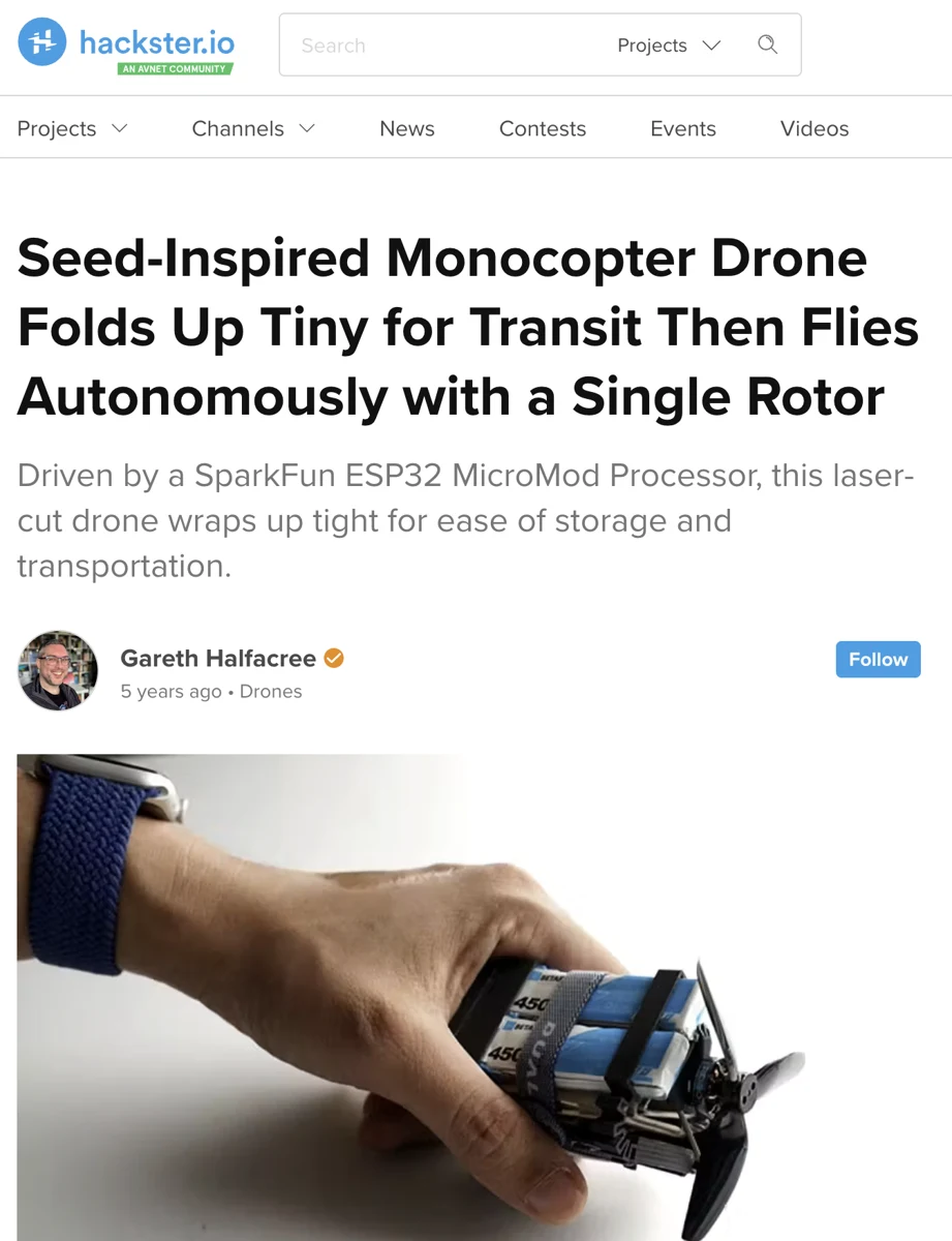 Hackster.io feature about F-SAM