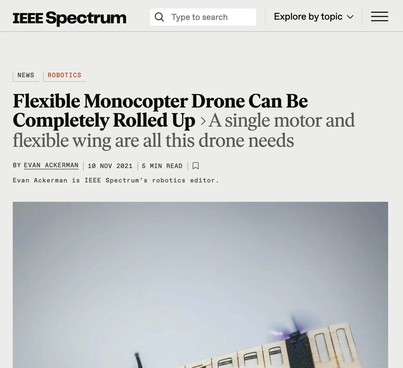 IEEE Spectrum feature about F-SAM